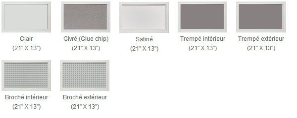 s&eacute;rie standard (verre thermo)