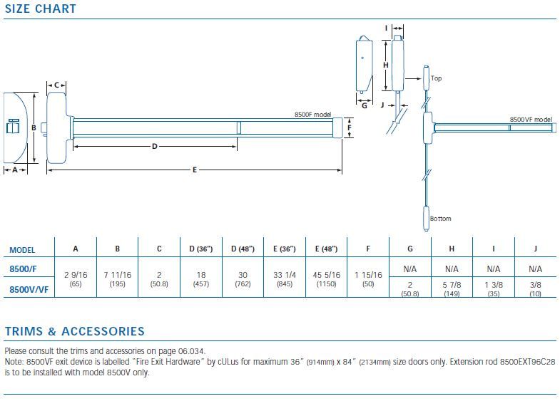 size chart 8500